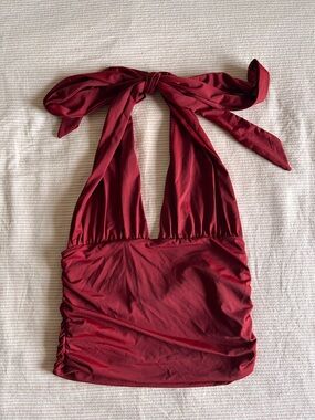 ZARA Red Halter Top
